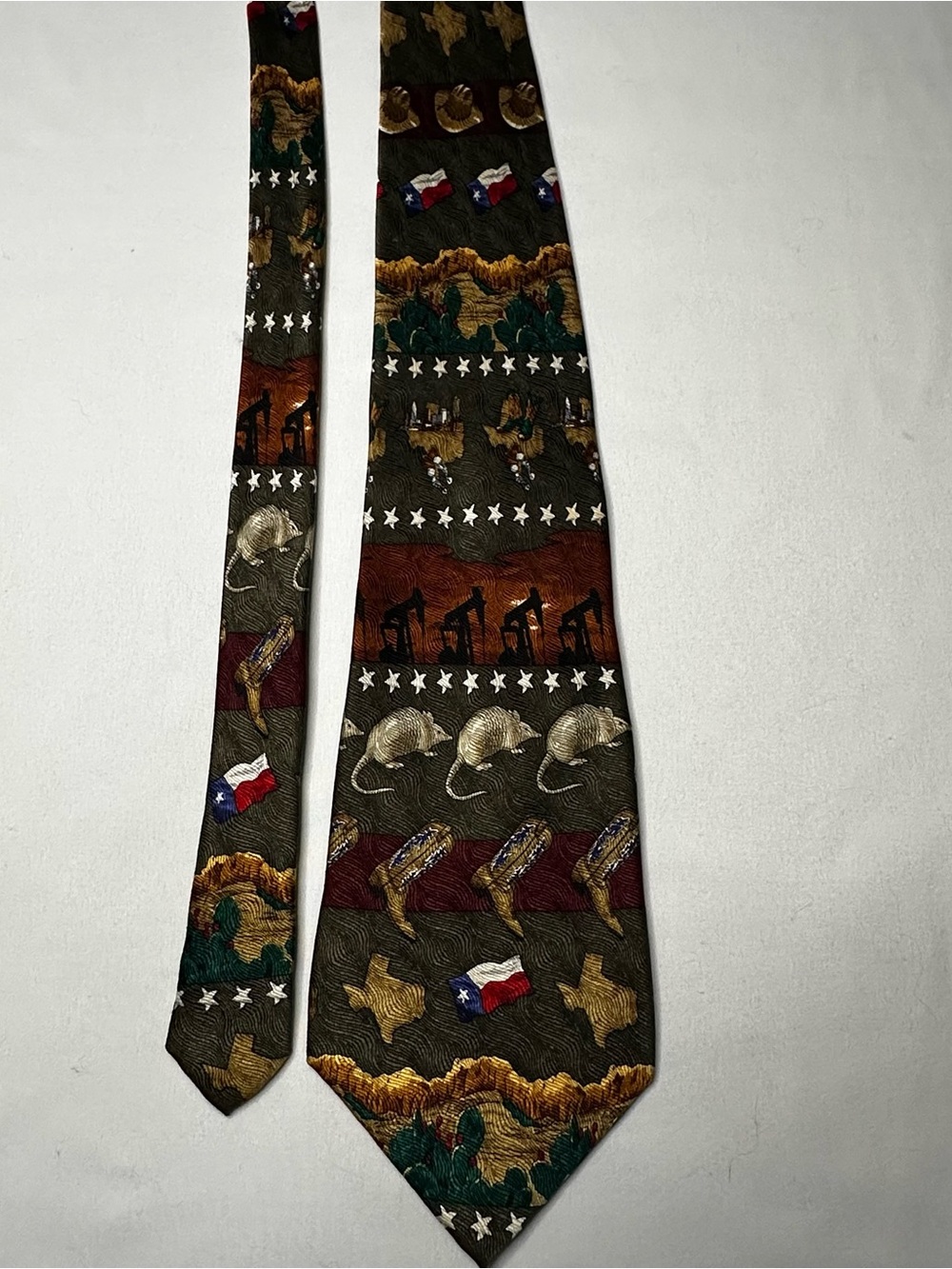 Lone Star Texas Flag Silk Novelty Necktie Tie